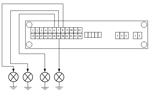 Подключение к терминалу системы мониторинга исполнительных устройств Подключение к терминалу исполнительных устройств